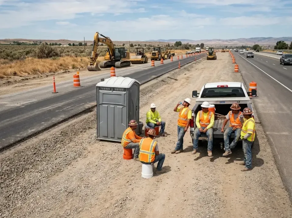 highway-road-construction-crew-007 — frequently asked questions, Porta Potty and Restroom Rentals in Woodcrest, CA